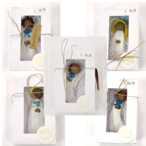 Aniołki komunijne z masy solnej